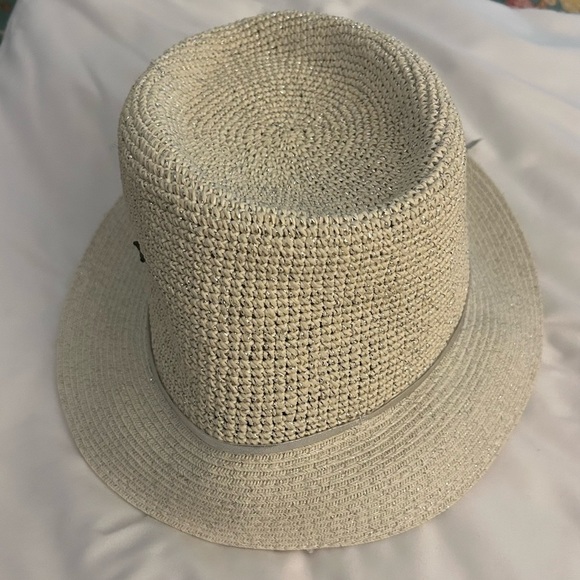 Beach by Flora Bella Paper Fedora Adjustable Hat NWOT - Picture 2 of 8